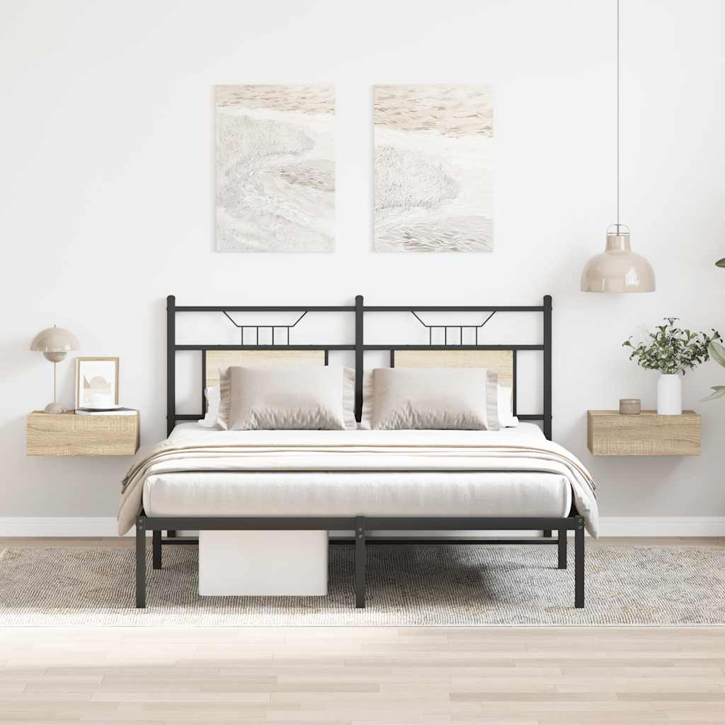 vidaXL Nachtkastje zwevend 40x30x15 cm bewerkt hout wit