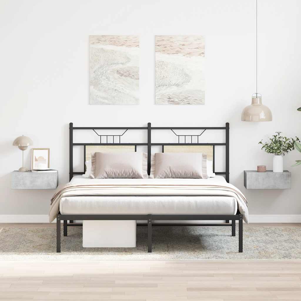 vidaXL Nachtkastje zwevend 40x30x15 cm bewerkt hout wit