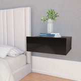 vidaXL Nachtkastje zwevend 40x30x15 cm bewerkt hout wit