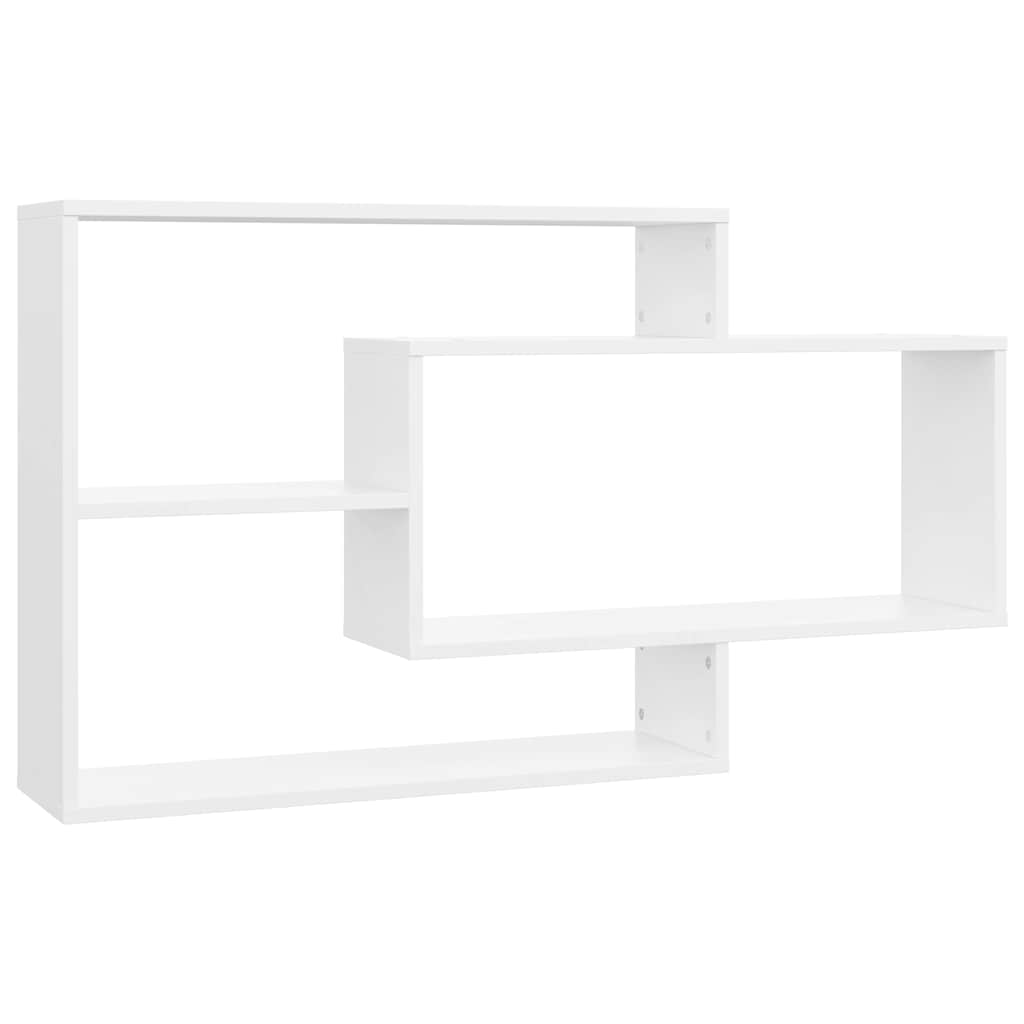 vidaXL Wandschappen 104x20x58,5 cm bewerkt hout wit