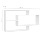 vidaXL Wandschappen 104x20x58,5 cm bewerkt hout wit
