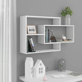 vidaXL Wandschappen 104x20x58,5 cm bewerkt hout wit