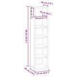 vidaXL Cd-kast 21x20x88 cm bewerkt hout wit