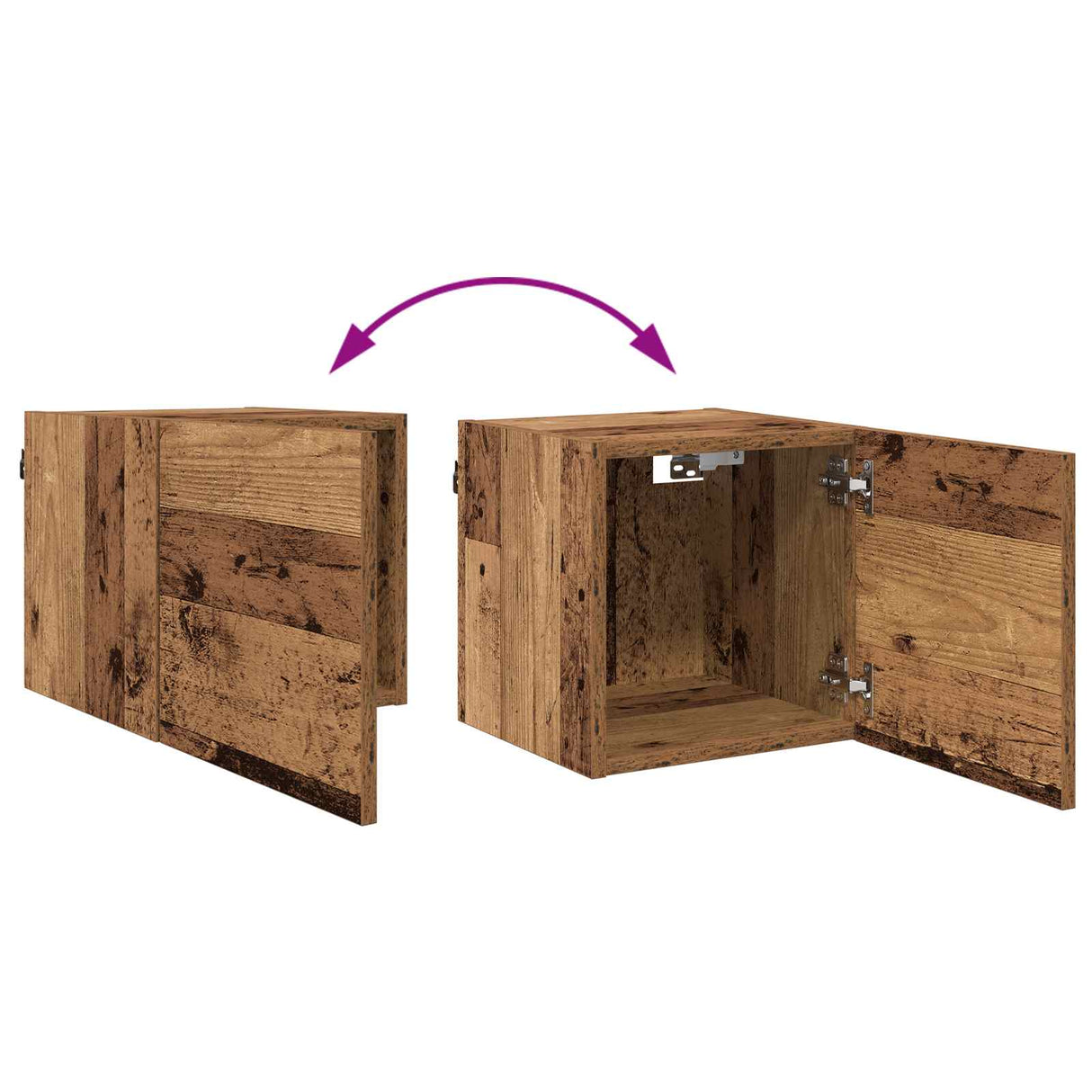 vidaXL TV Kast Oudhout 30,5 x 30 x 30 cm Bewerkt hout