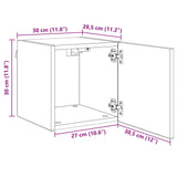 vidaXL TV Kast Oudhout 30,5 x 30 x 30 cm Bewerkt hout