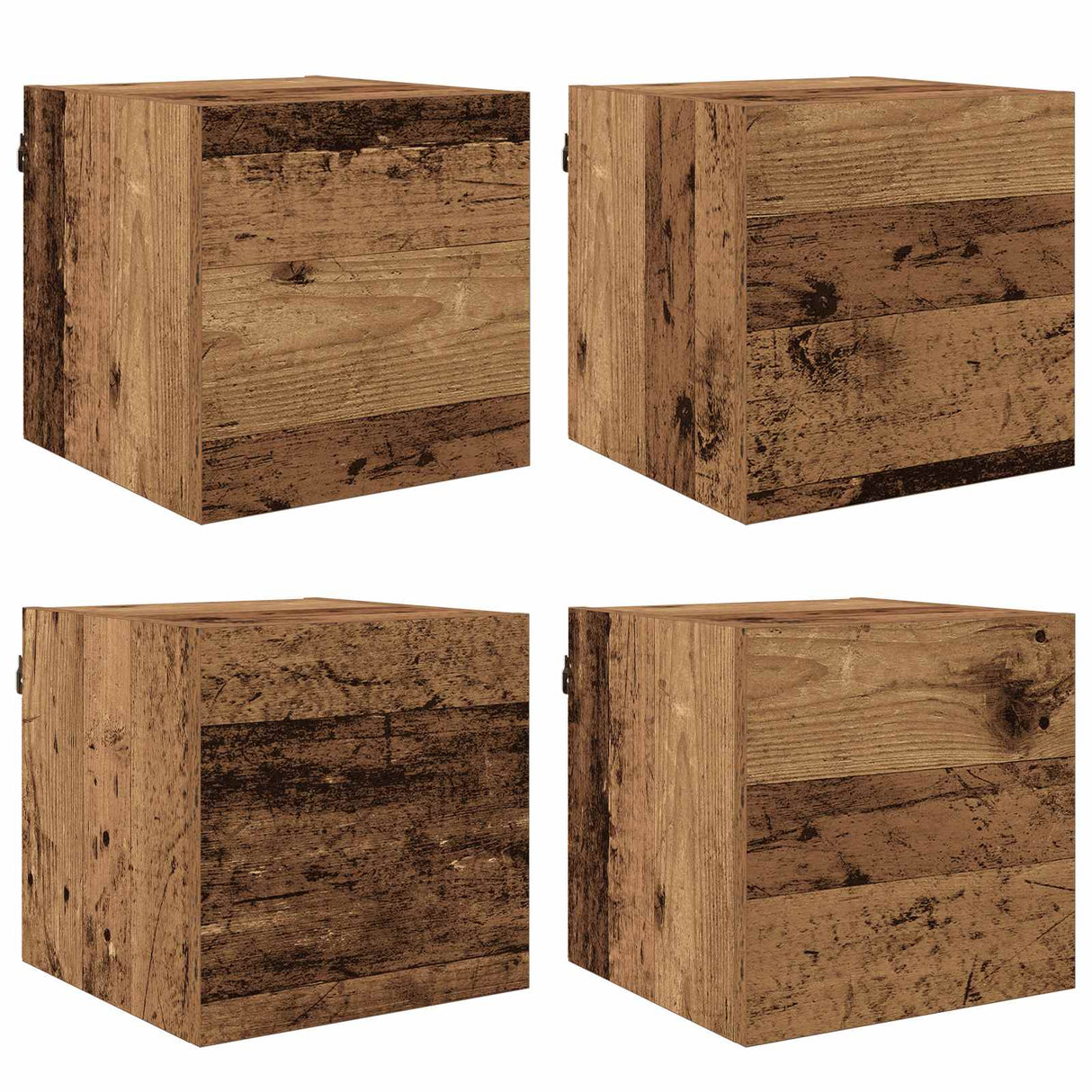 vidaXL TV Kast Oudhout 30,5 x 30 x 30 cm Bewerkt hout