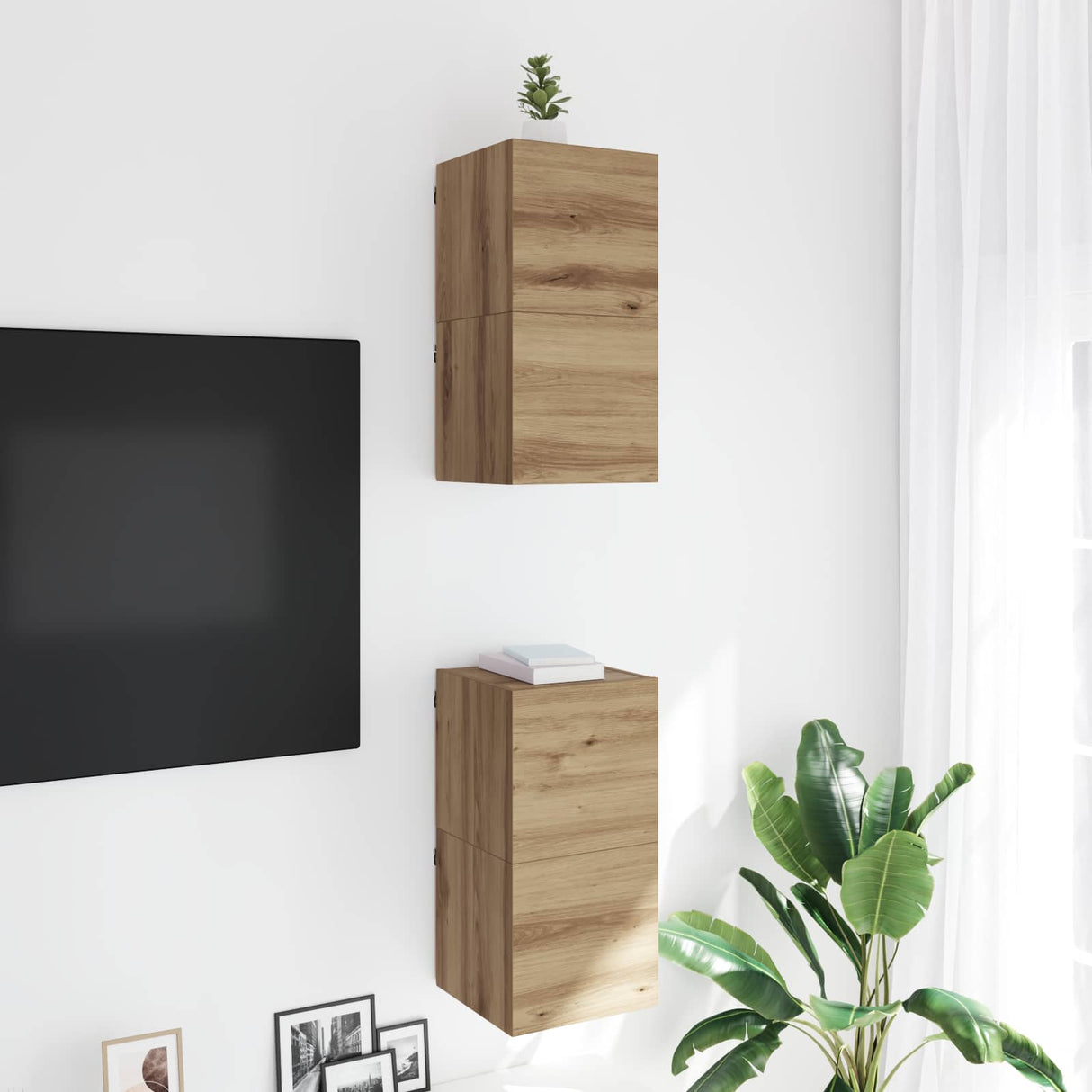 vidaXL TV Kast Oudhout 30,5 x 30 x 30 cm Bewerkt hout
