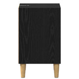 vidaXL Bedkast Zwart Eiken 40 x 30 x 50 cm Bewerkt hout