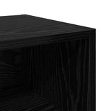 vidaXL Bedkast Zwart Eiken 40 x 30 x 50 cm Bewerkt hout