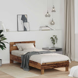 vidaXL Bed Frame with Headboard Solid Wood White 200x200 cm