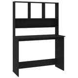 vidaXL Bureau met schappen 110x45x157 cm bewerkt hout wit
