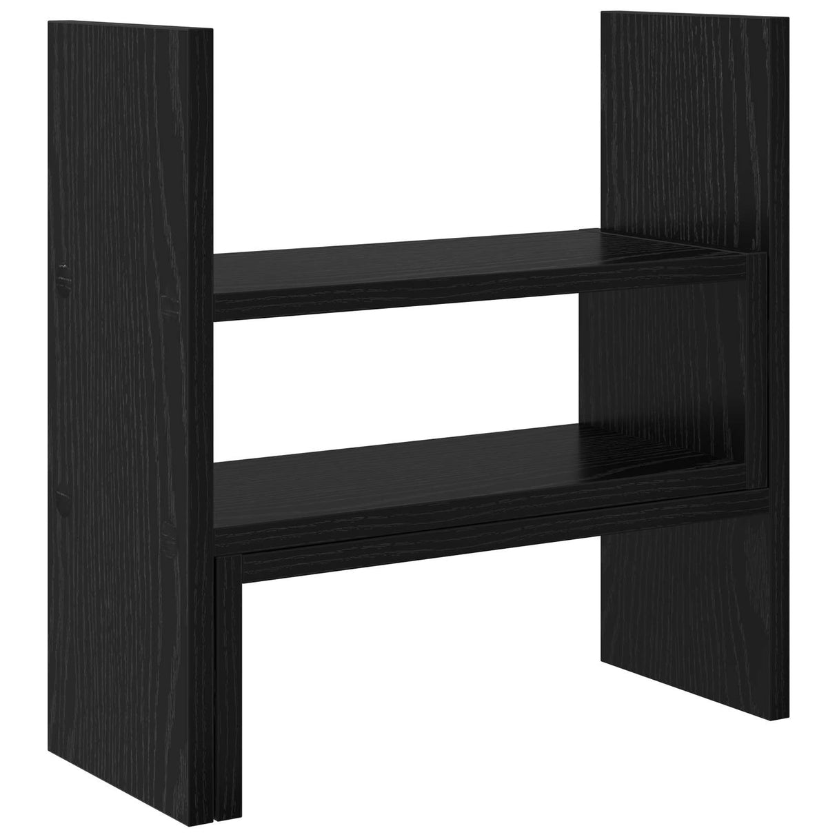 vidaXL Monitor Bureau Stand Zwart Eiken 40 x 17 x 41 cm Bewerkt hout