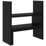 vidaXL Monitor Bureau Stand Zwart Eiken 40 x 17 x 41 cm Bewerkt hout