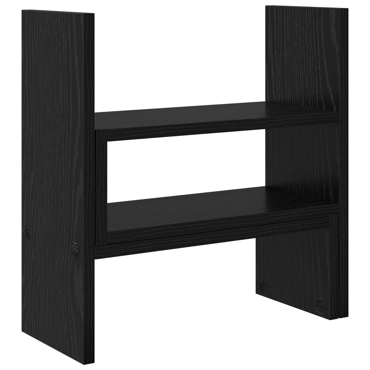 vidaXL Monitor Bureau Stand Zwart Eiken 40 x 17 x 41 cm Bewerkt hout