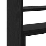 vidaXL Monitor Bureau Stand Zwart Eiken 40 x 17 x 41 cm Bewerkt hout