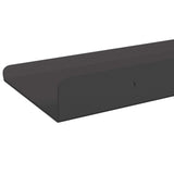 vidaXL Wandplank met plank Wandgemonteerd 3 pcs Zwart 80 x 9 x 2.5 cm