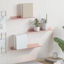 vidaXL Wandplank met plank Wandgemonteerd 3 pcs Zwart 80 x 9 x 2.5 cm