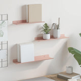 vidaXL Wandplank met plank Wandgemonteerd 3 pcs Zwart 80 x 9 x 2.5 cm