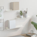vidaXL Wandplank met plank Wandgemonteerd 3 pcs Zwart 80 x 9 x 2.5 cm