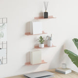 vidaXL Wandplank met plank Wandgemonteerd 3 pcs Zwart 80 x 9 x 2.5 cm