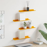 vidaXL Wandplank met plank Wandgemonteerd 3 pcs Zwart 80 x 9 x 2.5 cm