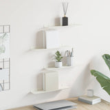 vidaXL Wandplank met plank Wandgemonteerd 3 pcs Zwart 80 x 9 x 2.5 cm