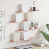 vidaXL Wandplank met plank Wandgemonteerd 3 pcs Zwart 80 x 9 x 2.5 cm