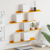 vidaXL Wandplank met plank Wandgemonteerd 3 pcs Zwart 80 x 9 x 2.5 cm