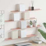 vidaXL Wandplank met plank Wandgemonteerd 3 pcs Zwart 80 x 9 x 2.5 cm