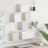 vidaXL Wandplank met plank Wandgemonteerd 3 pcs Zwart 80 x 9 x 2.5 cm