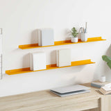 vidaXL Wandplank met plank Wandgemonteerd 3 pcs Zwart 80 x 9 x 2.5 cm