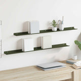 vidaXL Wandplank met plank Wandgemonteerd 3 pcs Zwart 80 x 9 x 2.5 cm