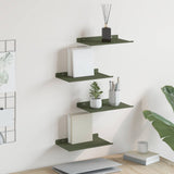 vidaXL Wandplank met plank Wandgemonteerd 3 pcs Zwart 80 x 9 x 2.5 cm