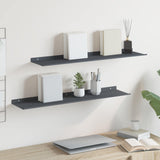 vidaXL Wandplank met plank Wandgemonteerd 3 pcs Zwart 80 x 9 x 2.5 cm