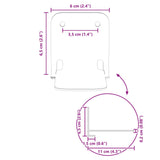vidaXL Wall Shelf with Storage 4 pcs Black 6 x 10.8 x 6.6 cm