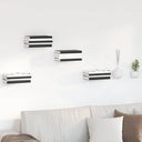 vidaXL Wall Shelf with Storage 4 pcs Black 6 x 10.8 x 6.6 cm