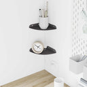 vidaXL Floating Shelf with Storage 2 pcs Black 15 x 15 x 2 cm