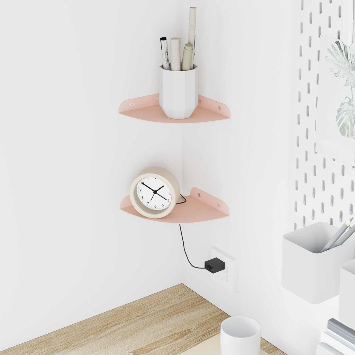 vidaXL Floating Shelf with Storage 2 pcs Black 15 x 15 x 2 cm