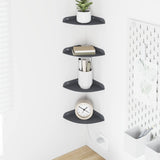 vidaXL Floating Shelf with Storage 2 pcs Black 15 x 15 x 2 cm