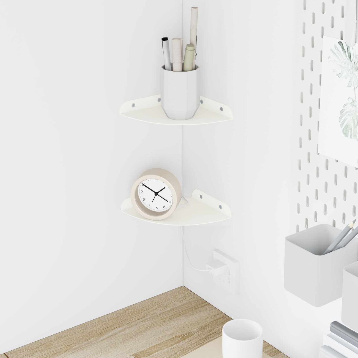 vidaXL Floating Shelf with Storage 2 pcs Black 15 x 15 x 2 cm