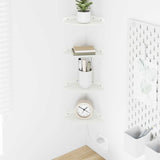 vidaXL Floating Shelf with Storage 2 pcs Black 15 x 15 x 2 cm