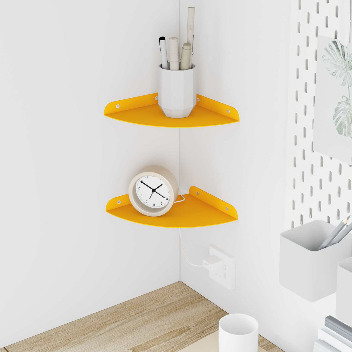 vidaXL Floating Shelf with Storage 2 pcs Black 15 x 15 x 2 cm