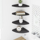 vidaXL Floating Shelf with Storage 2 pcs Black 15 x 15 x 2 cm