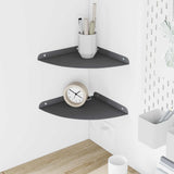 vidaXL Floating Shelf with Storage 2 pcs Black 15 x 15 x 2 cm