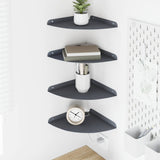 vidaXL Floating Shelf with Storage 2 pcs Black 15 x 15 x 2 cm