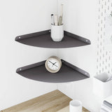 vidaXL Floating Shelf with Storage 2 pcs Black 15 x 15 x 2 cm