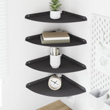 vidaXL Floating Shelf with Storage 2 pcs Black 15 x 15 x 2 cm