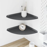 vidaXL Floating Shelf with Storage 2 pcs Black 15 x 15 x 2 cm