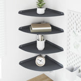vidaXL Floating Shelf with Storage 2 pcs Black 15 x 15 x 2 cm