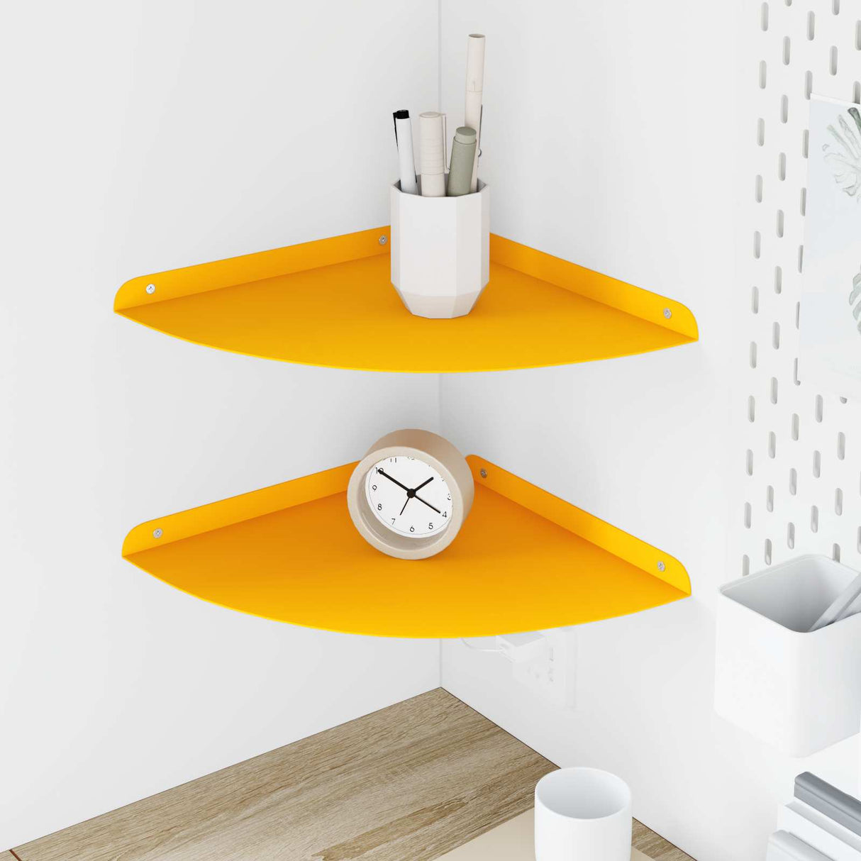 vidaXL Floating Shelf with Storage 2 pcs Black 15 x 15 x 2 cm